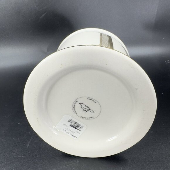 Anthropologie Gold Trim MONOGRAM 14oz Coffee Mug Cup Letter Initial D W Sticker - Picture 5 of 11